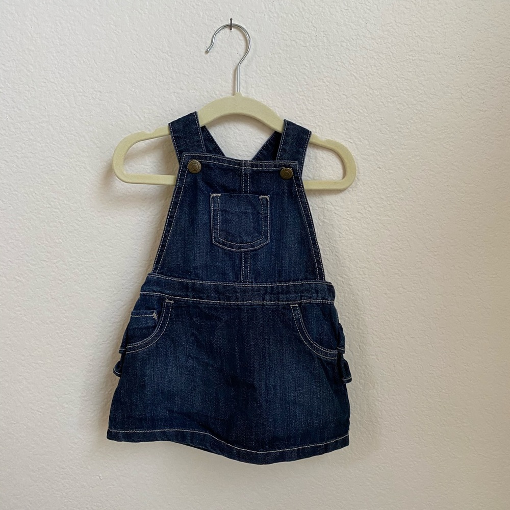 Old Navy Denim Overall Skirt 6-12 Mo